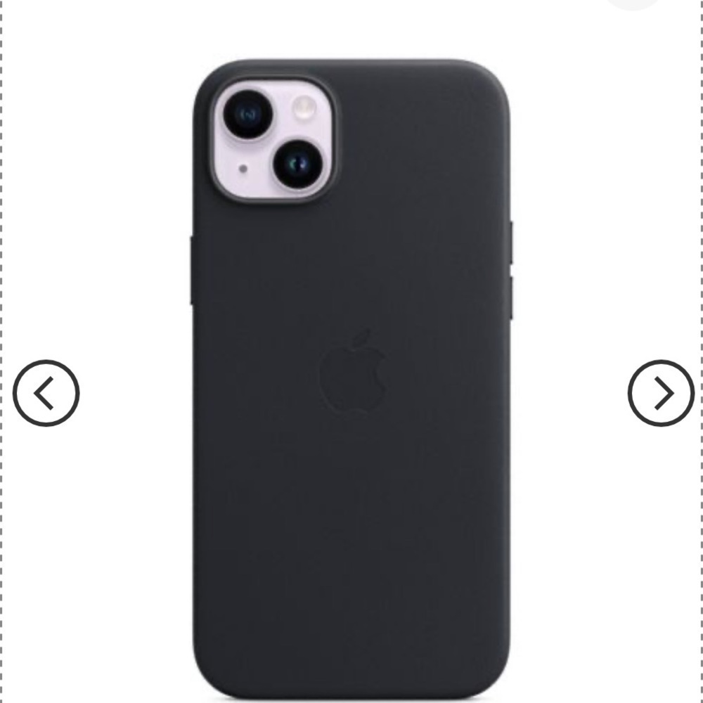 - Apple iPhone 14 Plus Leather Case with MagSafe Midnight NWT - Picture 1 of 4